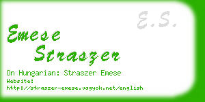 emese straszer business card